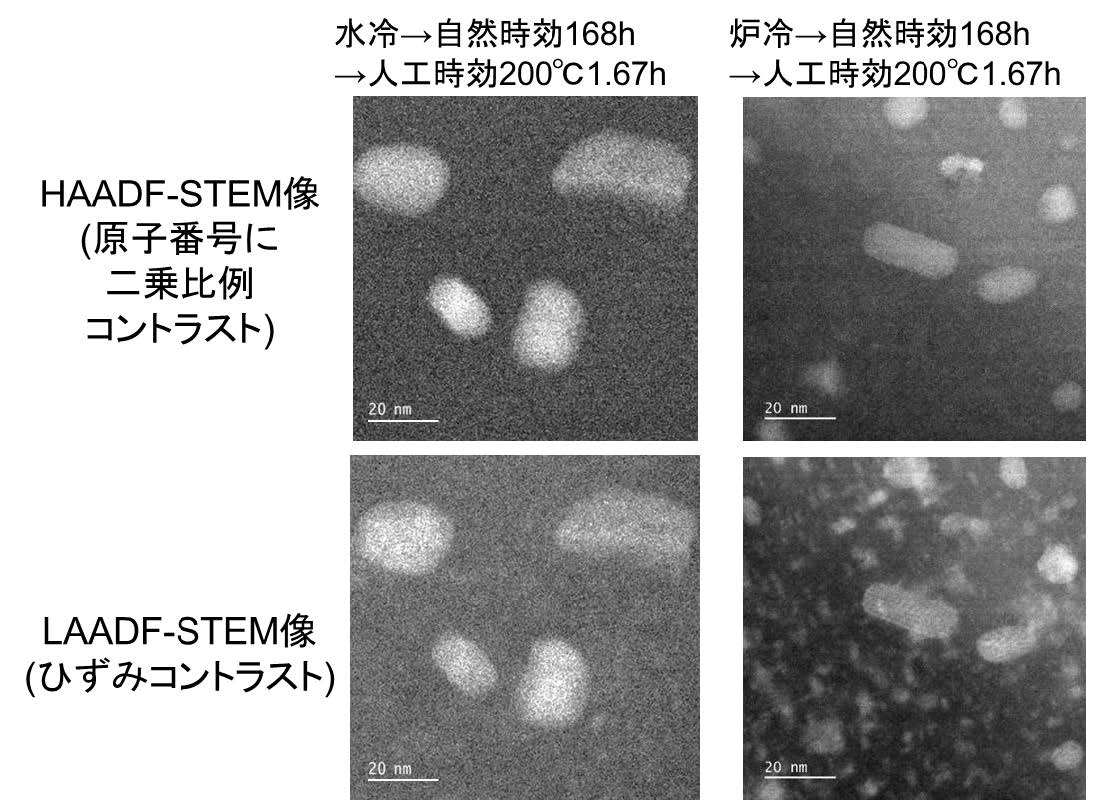 Al-6.0%Zn-0.75%Mg合金における微細組織の観察